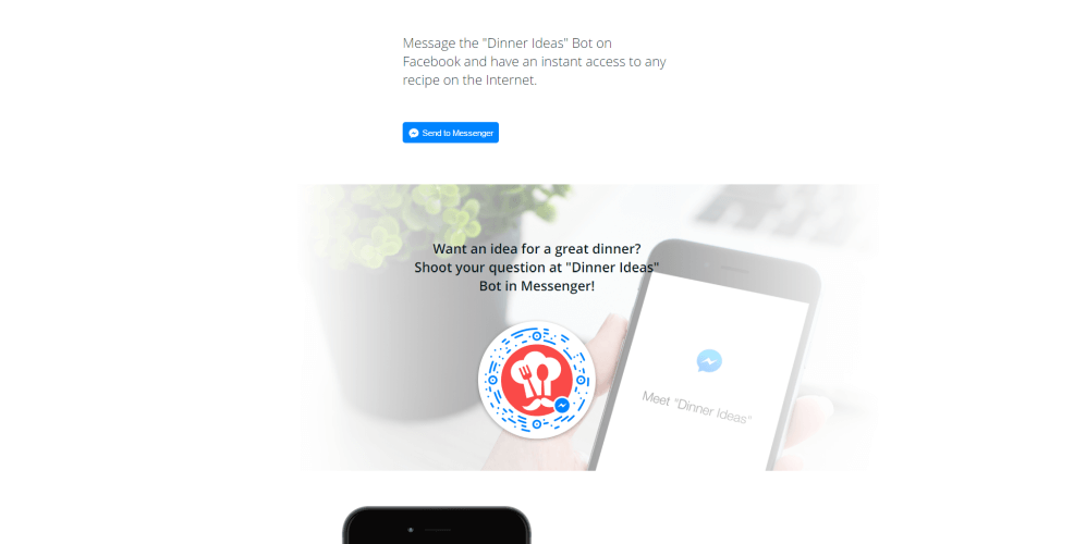 Dinner Ideas chatbot app