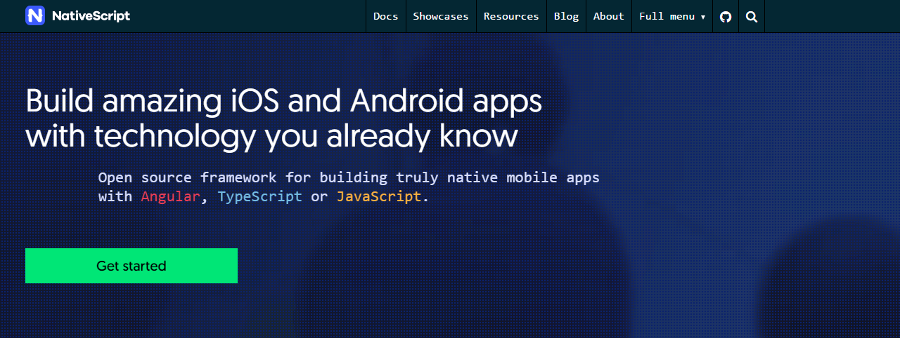 NativeScript app backend framework