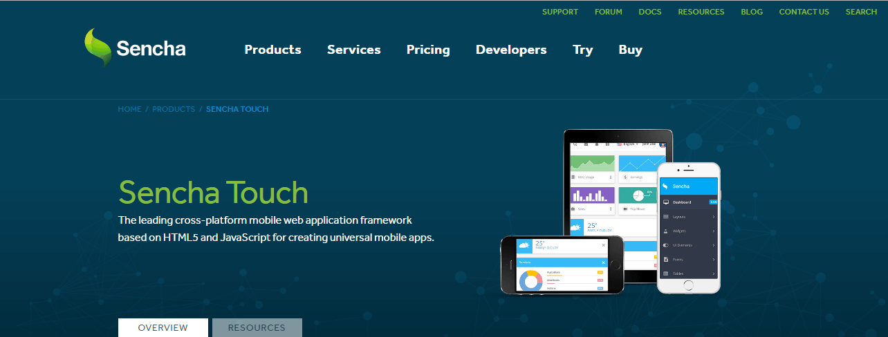 Sencha framework for mobile development
