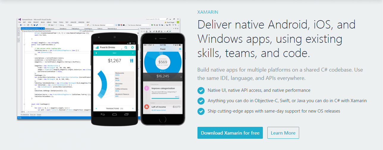 Xamarin Framework for mobile development