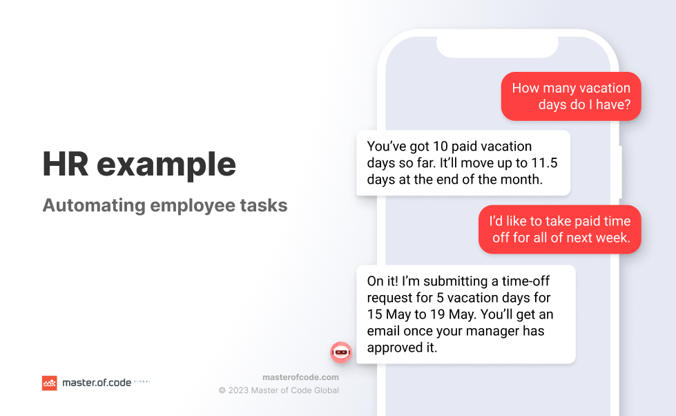 Example of Conversational AI solution for HR team