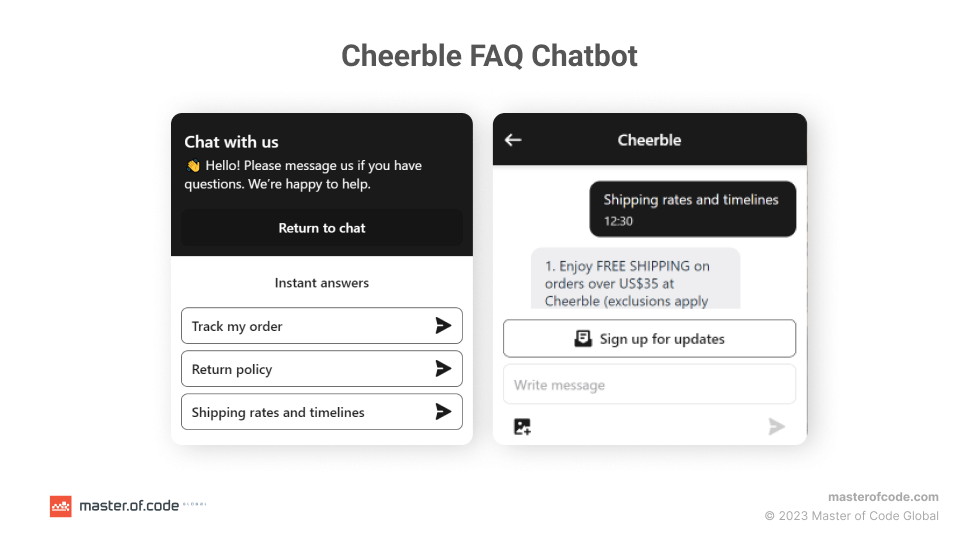 Cheerble FAQ Chatbot
