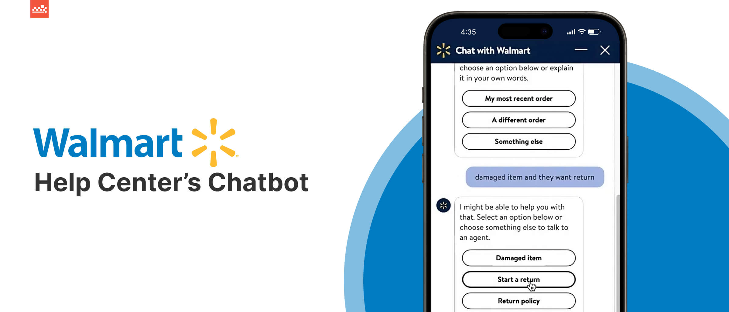 Walmart Help Center Chatbot