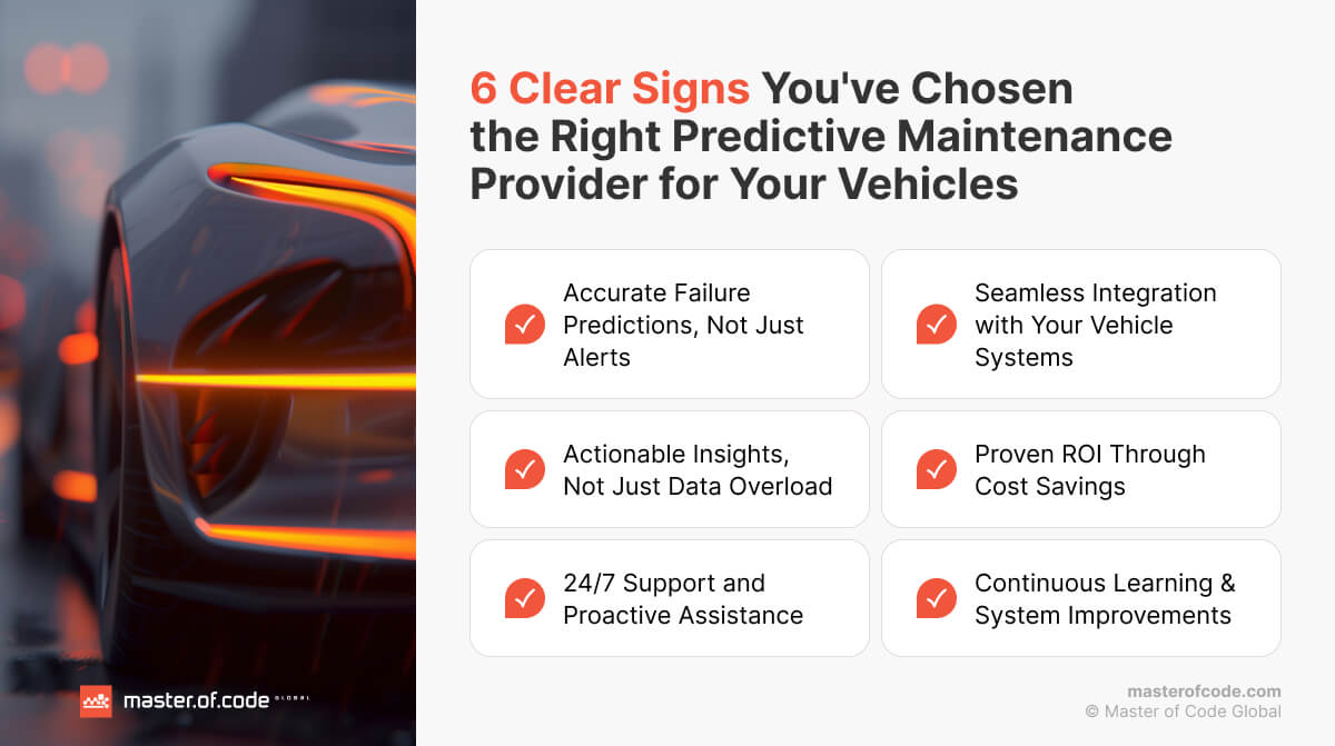 6 Clear Signs You've Chosen the Right Predictive Maintenance Provider for Your Vehicles