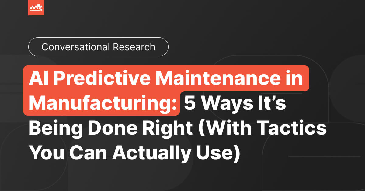 AI for Predictive Maintenance in Manufacturing: -70% Downtime
