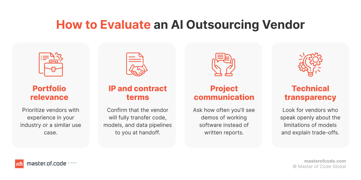 how to evaluate ai outsourcing vendor